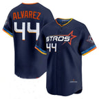 Houston Astros #44 Yordan Alvarez Player Navy AmberGomez City Connect Limited Home Stitched Jerseys