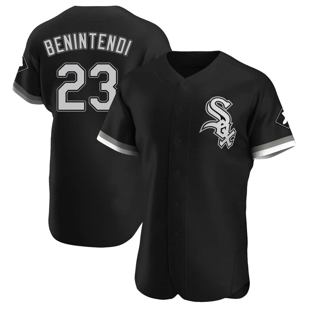 Chicago White Sox #23 Andrew Benintendi Player Black AmberGomez Limited Elite Home Stitched Jerseys