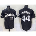 Seattle Mariners #44 Julio Rodr¨ªguez Black AmberGomez 'Deep Sea Gothic Edition' Vapor Premier Limited Stitched Jersey