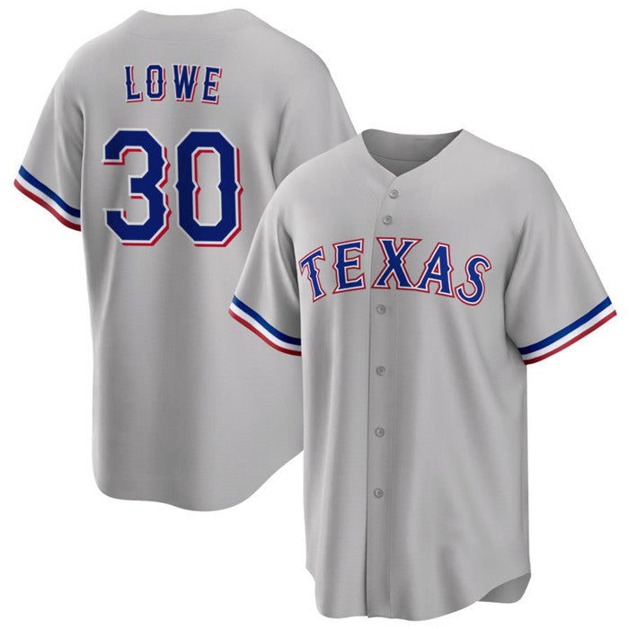 Texas Rangers #30 Nathaniel Lowe Gray AmberGomez Cool Base Stitched Jersey