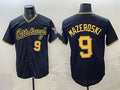 Pittsburgh Pirates #9 Bill Mazeroski Black AmberGomez Limited Stitched Jersey