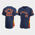 Houston Astros #20 Chas McCormick Navy AmberGomez 60th Anniversary Flex Base Stitched Jersey