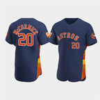 Houston Astros #20 Chas McCormick Navy AmberGomez 60th Anniversary Flex Base Stitched Jersey