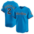 Miami Marlins #2 Jazz Chisholm Jr. Blue AmberGomez Limited Stitched Jersey