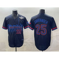 Toronto Blue Jays #25 Anthony Santander Navy AmberGomez 2025 World Series City Connect Limited Stitched Jersey