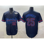Toronto Blue Jays #25 Anthony Santander Navy AmberGomez 2025 World Series City Connect Limited Stitched Jersey