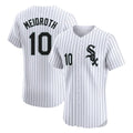 Chicago White Sox #10 Chase Meidroth Player White AmberGomez Stripe Limited Elite Home Stitched Jerseys