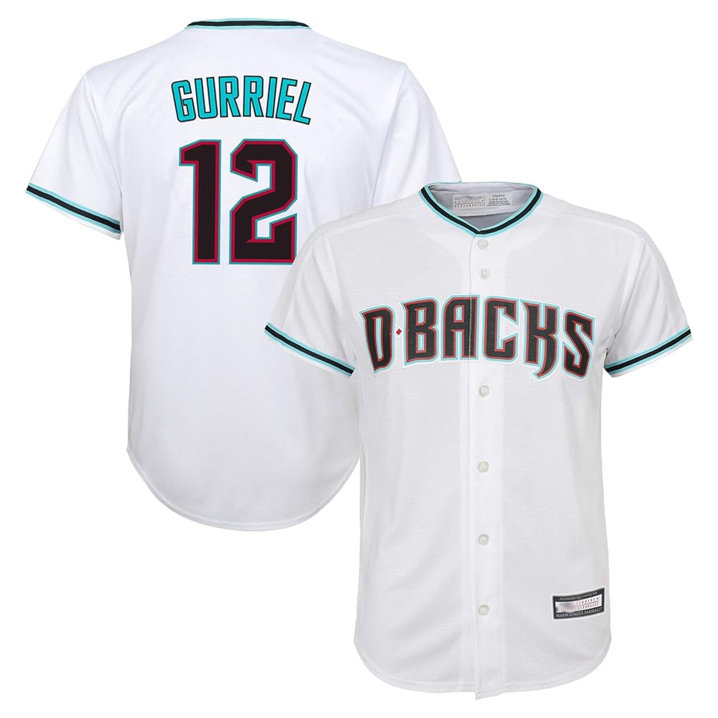 Arizona Diamondbacks #12 Lourdes Gurriel Jr Player White AmberGomez World Series Home Game Stitched Jerseys