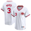 Cincinnati Reds #3 Ke'Bryan Hayes Player White AmberGomez Cooperstown Collection Limited T-shirt Home Stitched Jerseys