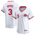 Cincinnati Reds #3 Ke'Bryan Hayes Player White AmberGomez Cooperstown Collection Limited T-shirt Home Stitched Jerseys