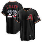 Arizona Diamondbacks #23 Zac Gallen Player Black AmberGomez USA 250 Fourth of July Game Home Stitched Jerseys