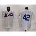 New York Mets #42 Jackie Robinson White AmberGomez Cool Base Stitched Jersey
