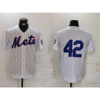 New York Mets #42 Jackie Robinson White AmberGomez Cool Base Stitched Jersey