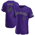 Colorado Rockies #14 Ezequiel Tovar Player Purple AmberGomez Limited Elite Home Stitched Jerseys