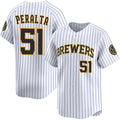 Milwaukee Brewers #51 Freddy Peralta White AmberGomez Alternate Limited Stitched Jersey
