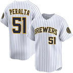 Milwaukee Brewers #51 Freddy Peralta White AmberGomez Alternate Limited Stitched Jersey