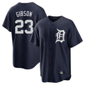 Detroit Tigers #23 Kirk Gibson Player Navy AmberGomez Game Home Stitched Jerseys