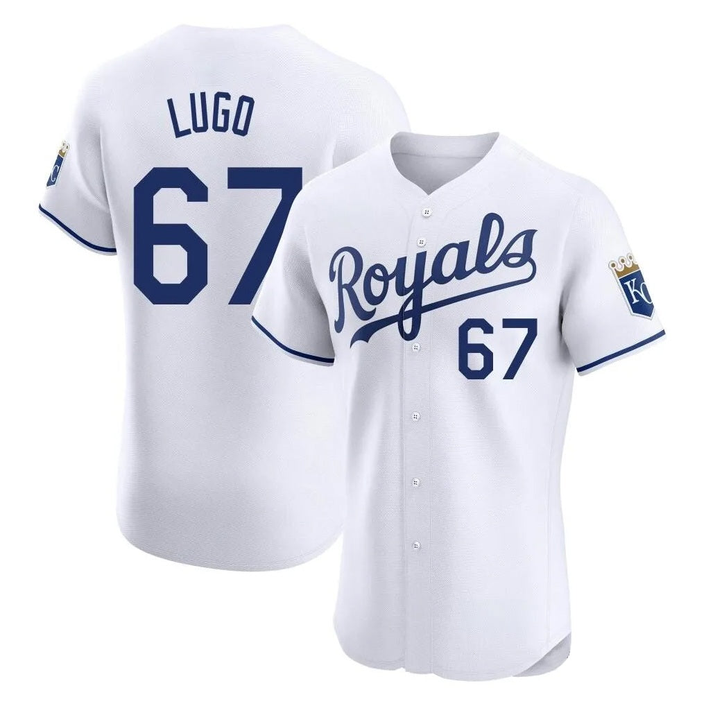 Kansas City Royals #67 Seth Lugo Player White AmberGomez Alt Limited Elite Home Stitched Jerseys