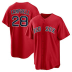 Boston Red Sox #28 Kristian Campbell Red AmberGomez Alternate Replica Jersey