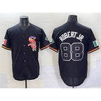 Chicago White Sox #88 Luis Robert Jr. Black AmberGomez Mexico Limited Stitched Jersey