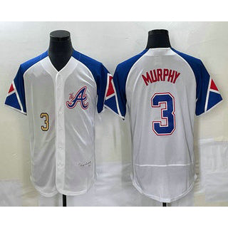 Atlanta Braves #3 Dale Murphy Number White AmberGomez 2023 City Connect Flex Base Stitched Jersey