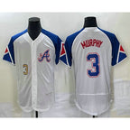 Atlanta Braves #3 Dale Murphy Number White AmberGomez 2023 City Connect Flex Base Stitched Jersey