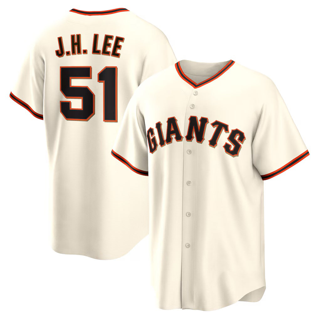 San Francisco Giants #51 Jung Hoo Lee Cream AmberGomez Home Replica Player Jersey