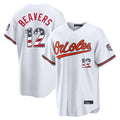 Baltimore Orioles #12 Dylan Beavers Player White AmberGomez USA 250 Fourth of July Home Game Stitched Jerseys