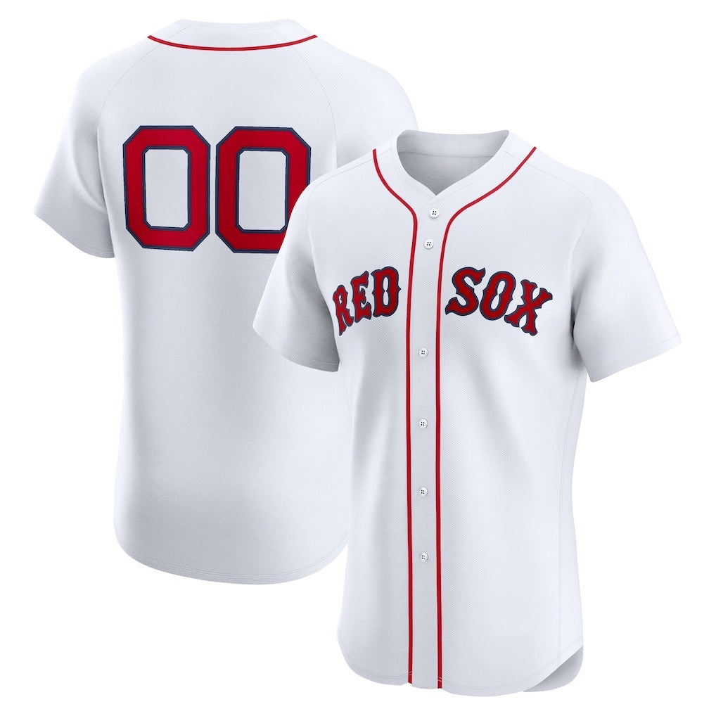 Custom Boston Red Sox White AmberGomez Home Elite Jersey