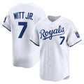 Kansas City Royals #7 Bobby Witt Jr. White AmberGomez Home Limited Player Jersey