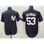 New York Yankees #53 David Bednar Black AmberGomez Stitched Jersey