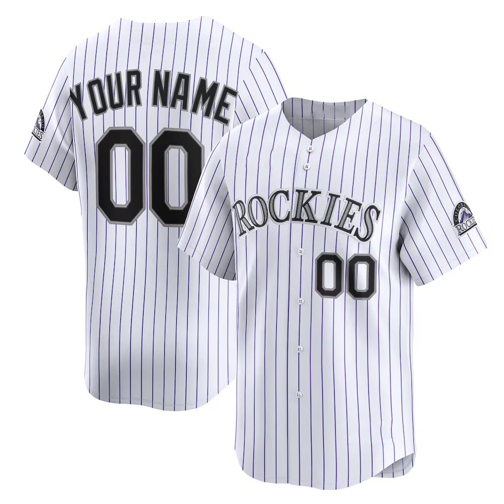 Custom Colorado Rockies White AmberGomez Home Limited Jersey