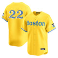 Boston Red Sox #22 Garrett Whitlock Player Yellow AmberGomez Limited Home Game Stitched Jerseys1