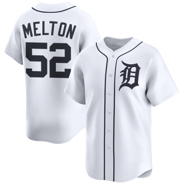 Detroit Tigers #52 Troy Melton White AmberGomez 2024 Home Limited Stitched Jersey