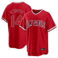 Los Angeles Angels #14 Logan O'Hoppe Player Red AmberGomez Home Game Stitched Jerseys