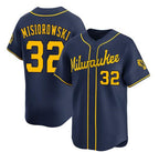 Milwaukee Brewers #32 Jacob Misiorowski Navy AmberGomez Alternate Limited Stitched Jersey