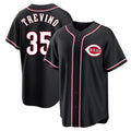 Cincinnati Reds #35 Jose Trevino Player Black AmberGomez Fashion Out Home Game Stitched Jerseys