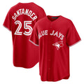 Toronto Blue Jays #25 Anthony Santander Red AmberGomez Canada Day Replica Jersey