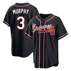Atlanta Braves #3 Dale Murphy Player Black AmberGomez Fashion Out Game Stitched Jerseys