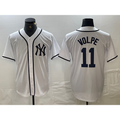 New York Yankees #11 Anthony Volpe White AmberGomez Fashion Cool Base Jersey