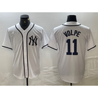 New York Yankees #11 Anthony Volpe White AmberGomez Fashion Cool Base Jersey