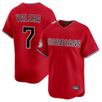 Cleveland Guardians #7 George Valera Player Red AmberGomez Limited Home Stitched Jerseys
