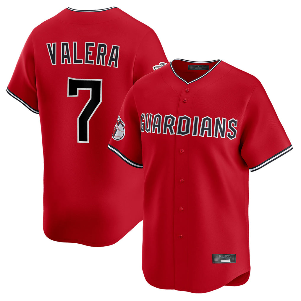 Cleveland Guardians #7 George Valera Player Red AmberGomez Limited Home Stitched Jerseys