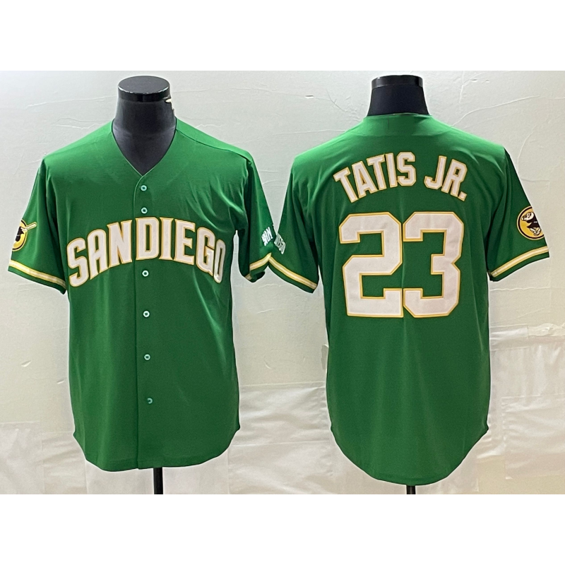 San Diego Padres #23 Fernando Tatis Jr Green AmberGomez Cool Base Stitched Jersey