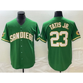 San Diego Padres #23 Fernando Tatis Jr Green AmberGomez Cool Base Stitched Jersey