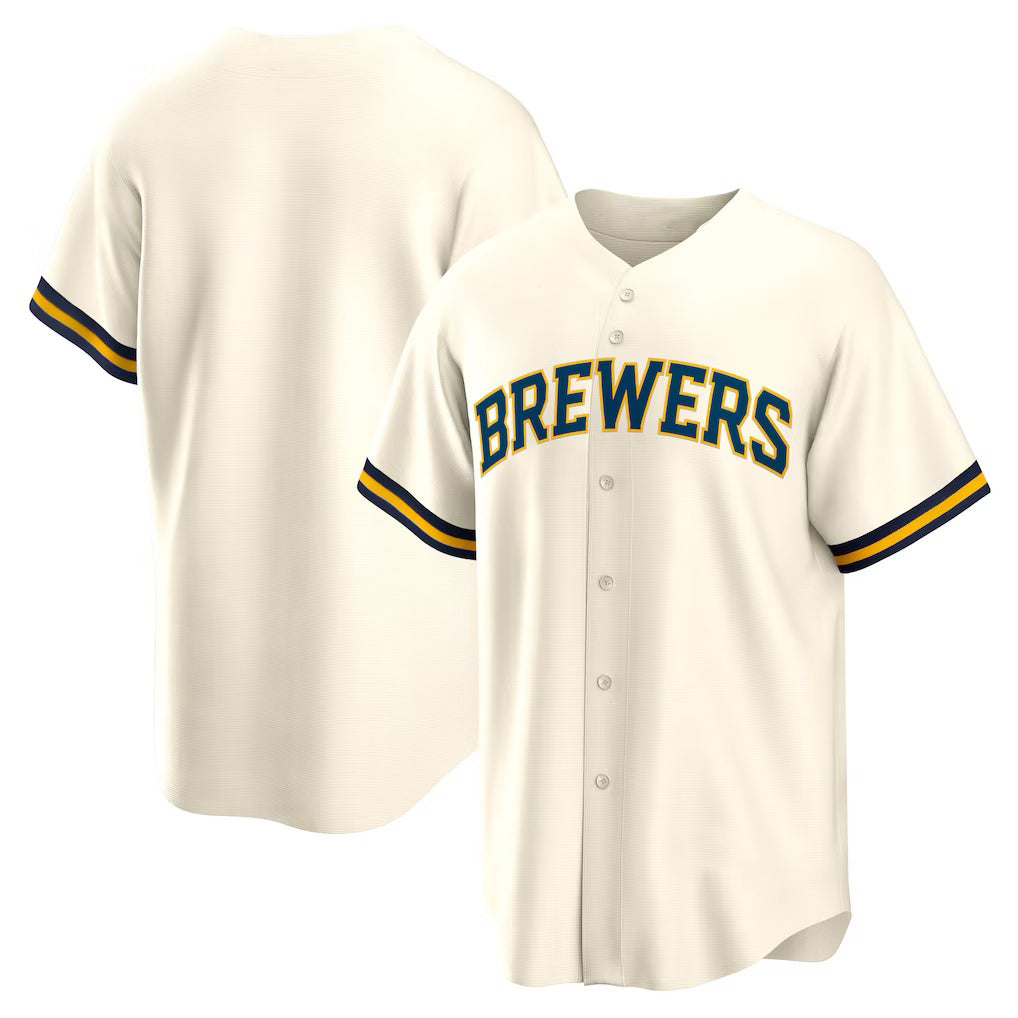 Milwaukee Brewers Cream AmberGomez Home Replica Team Jersey