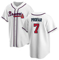 Atlanta Braves #7 Jurickson Profar White AmberGomez 2025 Cool Base Stitched Jersey