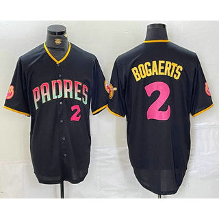 San Diego Padres #2 Xander Bogaerts Black AmberGomez Player Number Fashion Jersey