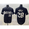 Detroit Tigers #28 Javier B¨¢ez Black AmberGomez 'Motor Gothic Edition' Vapor Premier Limited Stitched Jersey