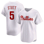 Philadelphia Phillies #5 Bryson Stott White AmberGomez Home Limited Player Jersey